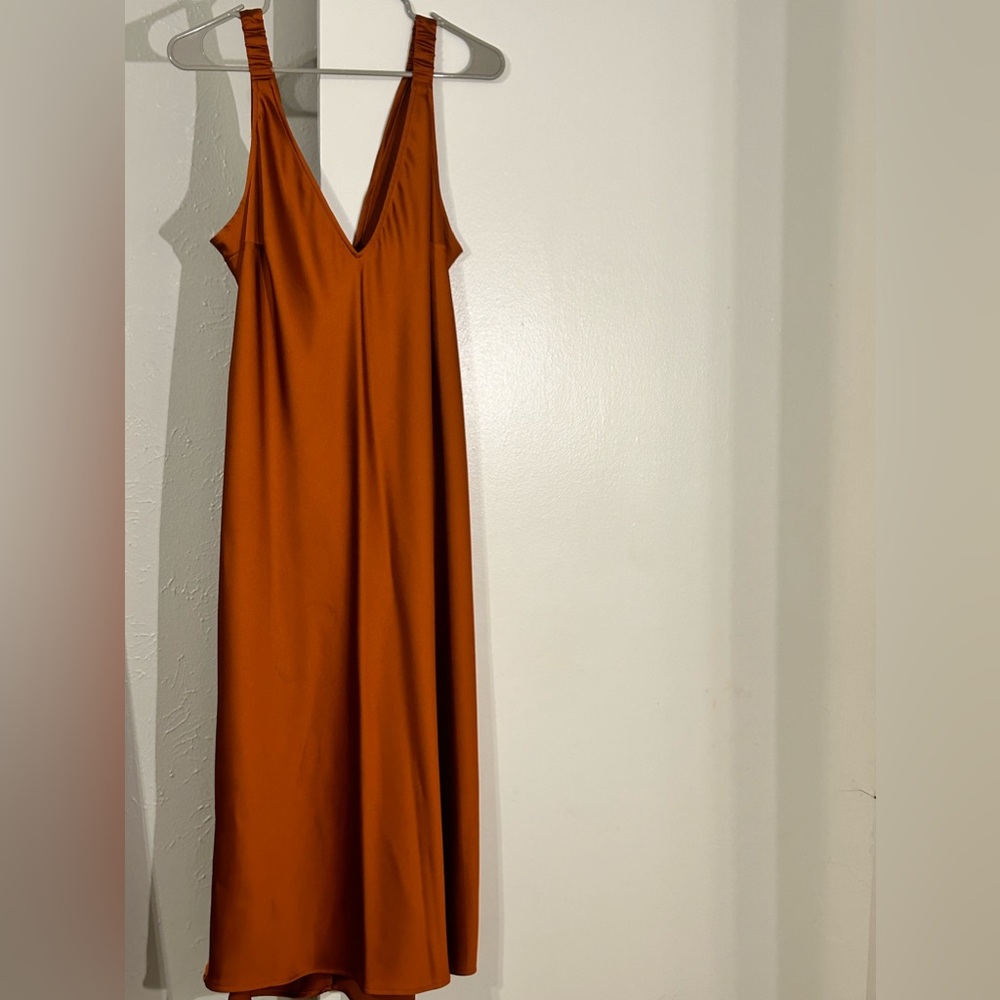 XL satin dress (burnt orange), purchased from Target worn once. Great condition